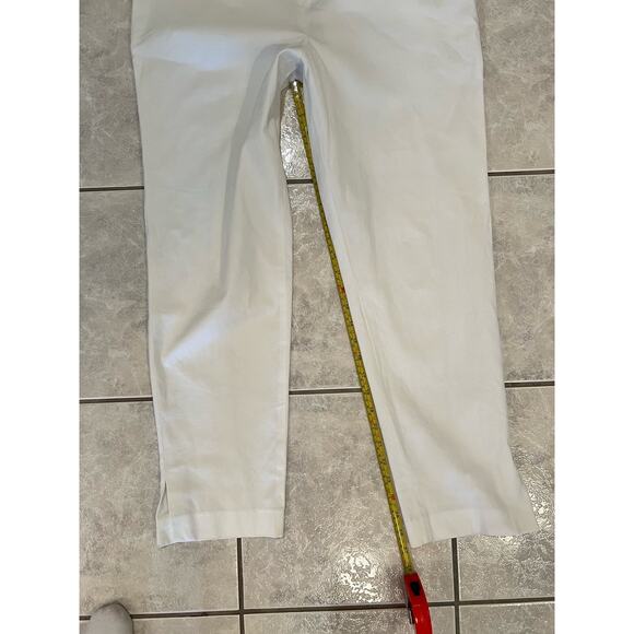 Rivamonti Women's White Side Zip Stretch Size 12 Ankle Pants - Picture 6 of 7